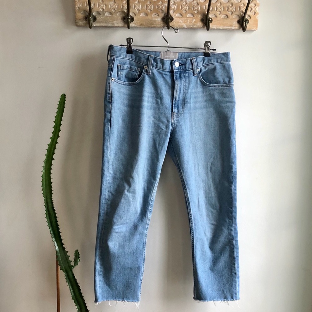 Everlane straight leg high waisted jeans